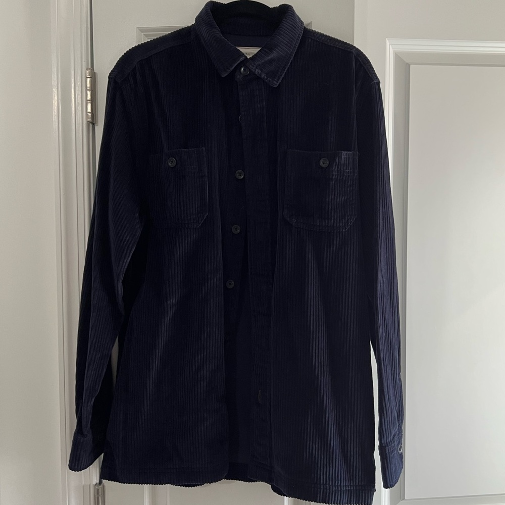 Weatherproof Vintage Navy Blue Corduroy Shirt